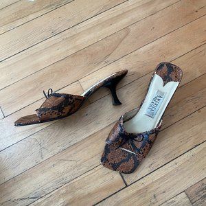 Vintage kitten heels mules